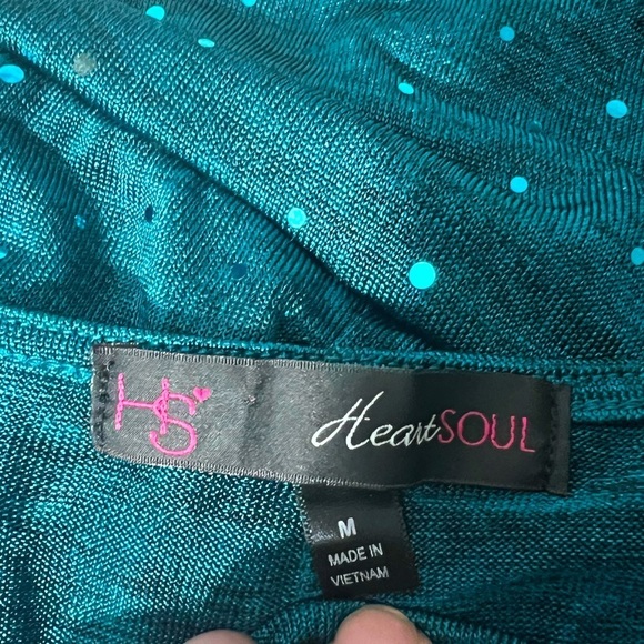 HeartSoul - Womens Turqoise Tunic Top Sz MD - Picture 8 of 8